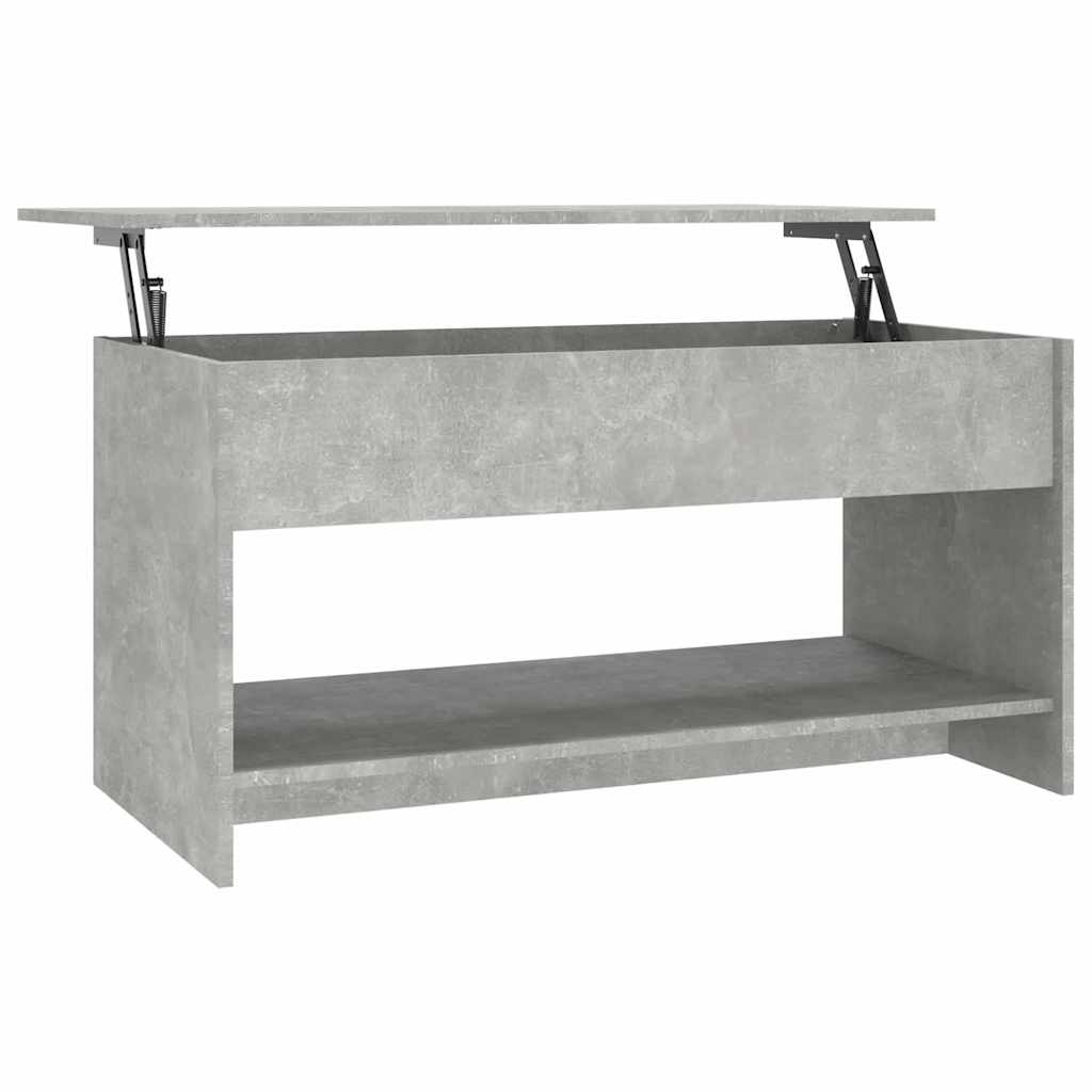 Tavolino Salotto Grigio Cemento 102x50x52,5cm Legno Multistrato | homemem39