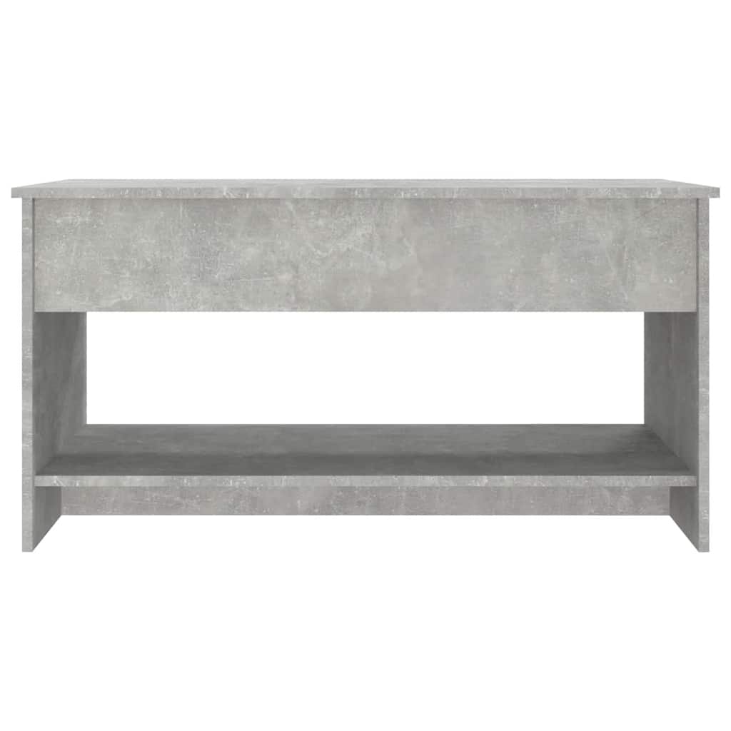 Tavolino Salotto Grigio Cemento 102x50x52,5cm Legno Multistrato