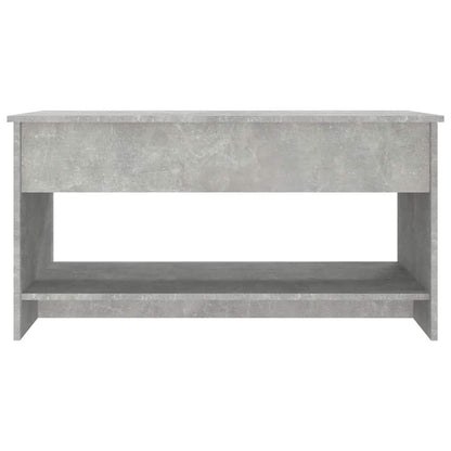 Tavolino Salotto Grigio Cemento 102x50x52,5cm Legno Multistrato