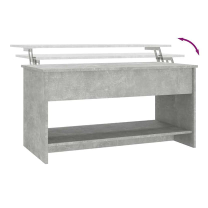 Tavolino Salotto Grigio Cemento 102x50x52,5cm Legno Multistrato | homemem39