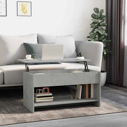 Tavolino Salotto Grigio Cemento 102x50x52,5cm Legno Multistrato | homemem39