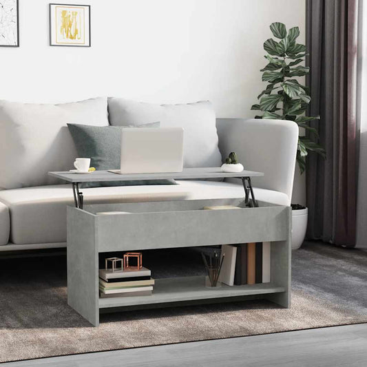 Tavolino Salotto Grigio Cemento 102x50x52,5cm Legno Multistrato | homemem39