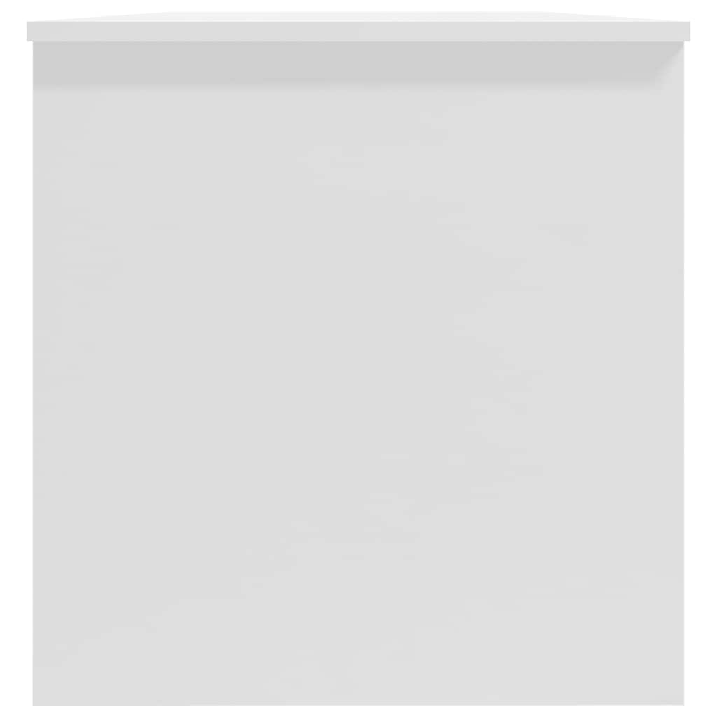 Tavolino Salotto Bianco Lucido 102x50x52,5 cm Legno Multistrato | homemem39