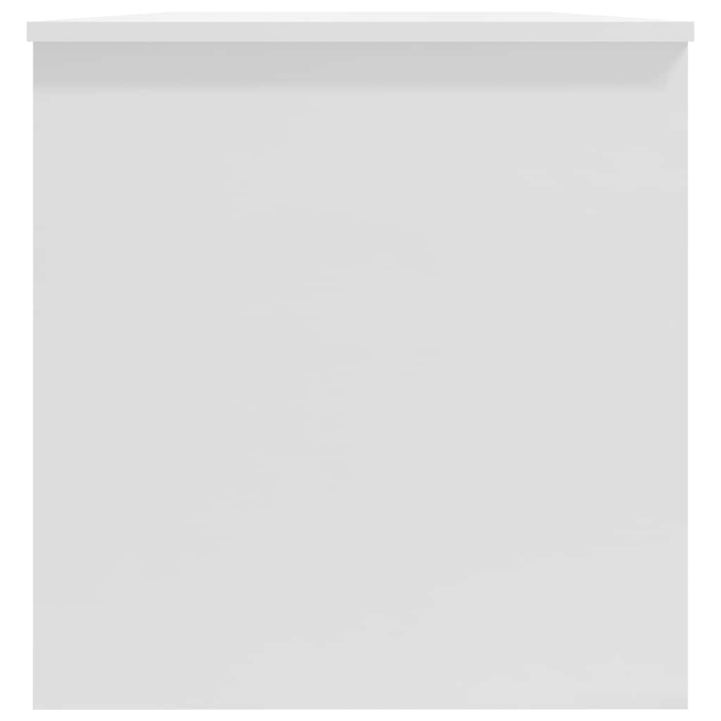 Tavolino Salotto Bianco Lucido 102x50x52,5 cm Legno Multistrato