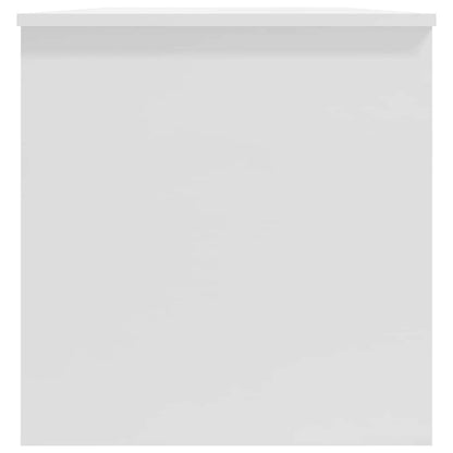 Tavolino Salotto Bianco Lucido 102x50x52,5 cm Legno Multistrato