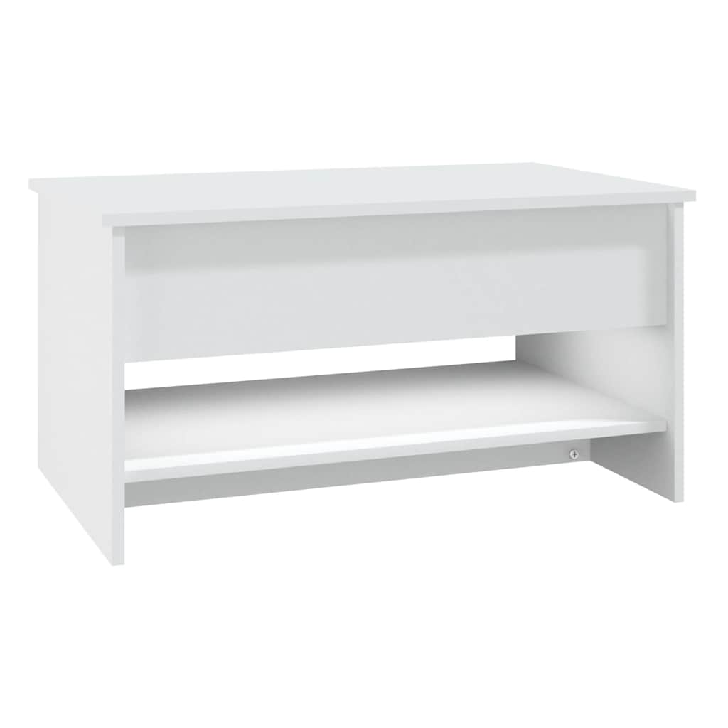 Tavolino da Salotto Bianco 80x50x40 cm in Legno Multistrato | homemem39