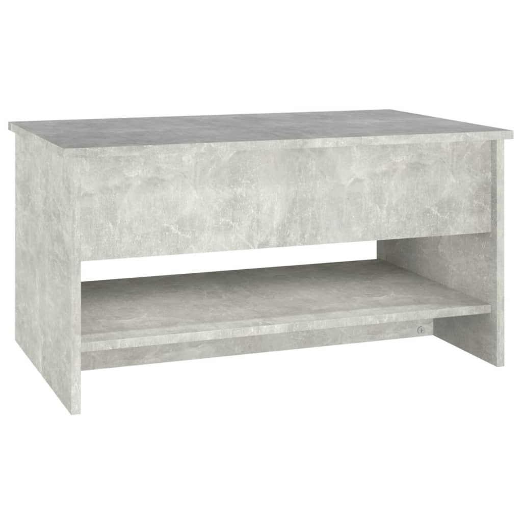 Tavolino da Salotto Grigio Cemento 80x50x40cm Legno Multistrato