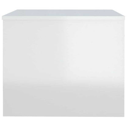 Tavolino da Salotto Bianco Lucido 80x50x40 cm Legno Multistrato | homemem39
