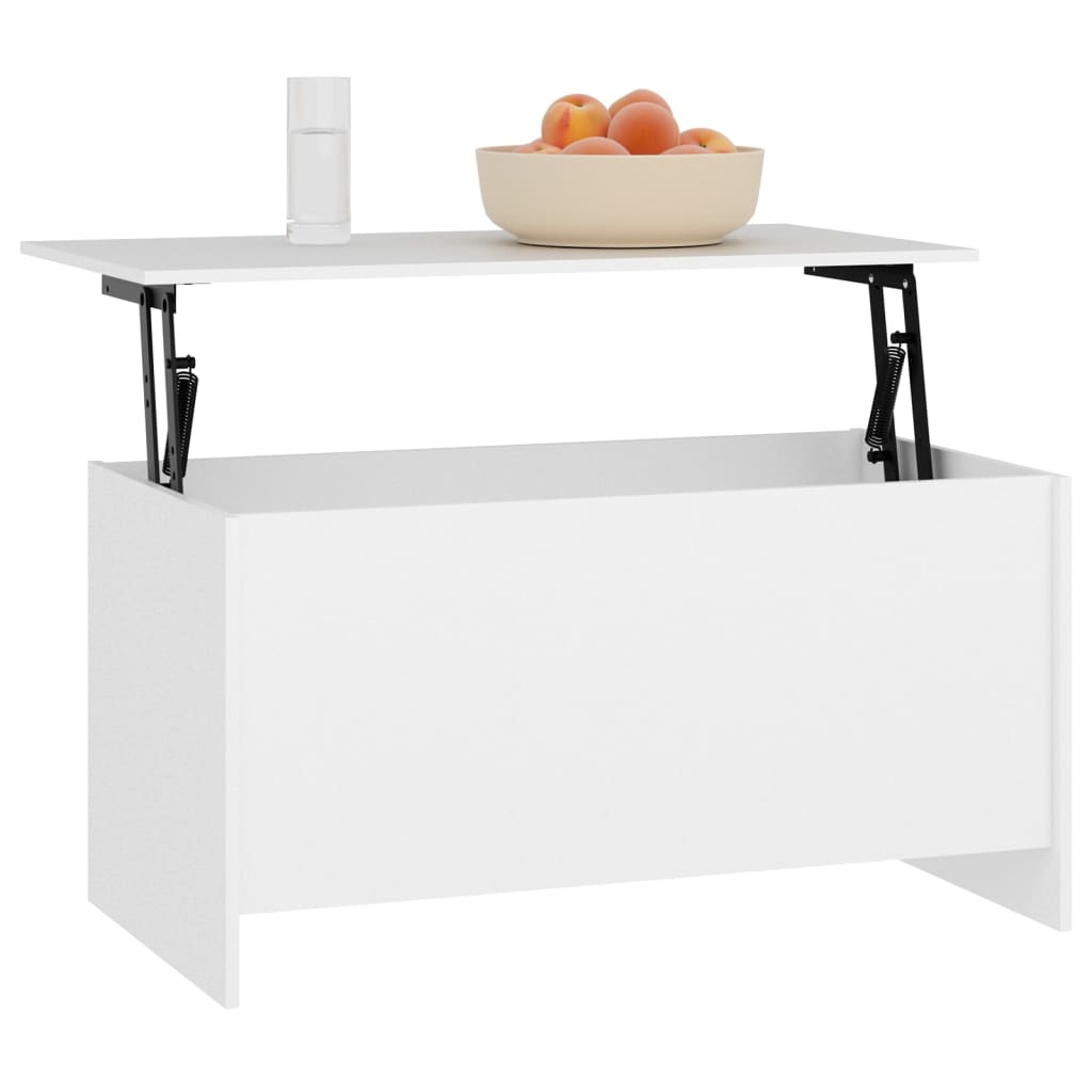 Tavolino da Salotto Bianco 102x55,5x52,5 cm Legno Multistrato | homemem39