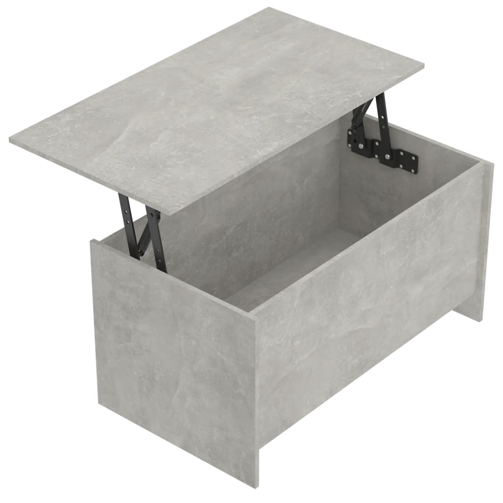 Tavolino Grigio Cemento 102x55,5x52,5 cm in Legno Multistrato | homemem39