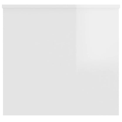 Tavolino Bianco Lucido 102x55,5x52,5 cm in Legno Multistrato | homemem39