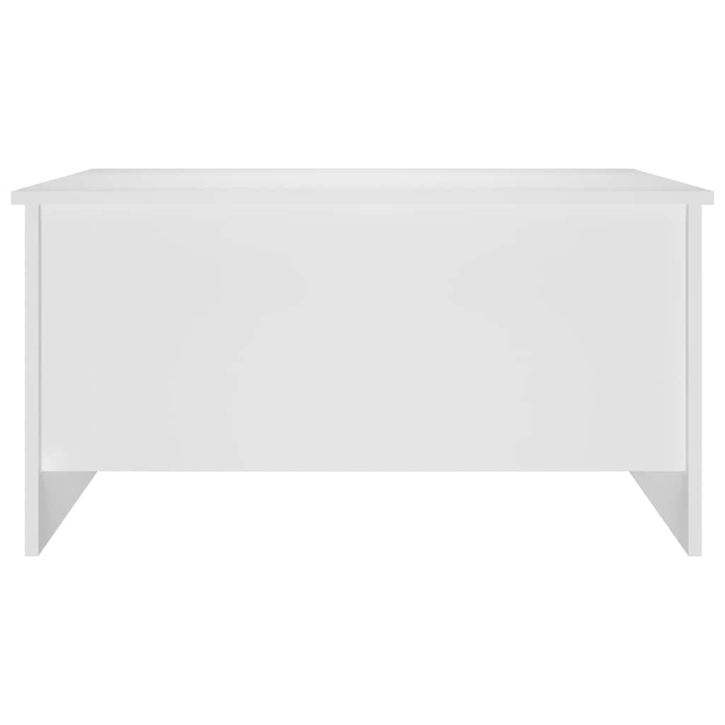Tavolino da Salotto Bianco 80x55,5x41,5 cm in Legno Multistrato
