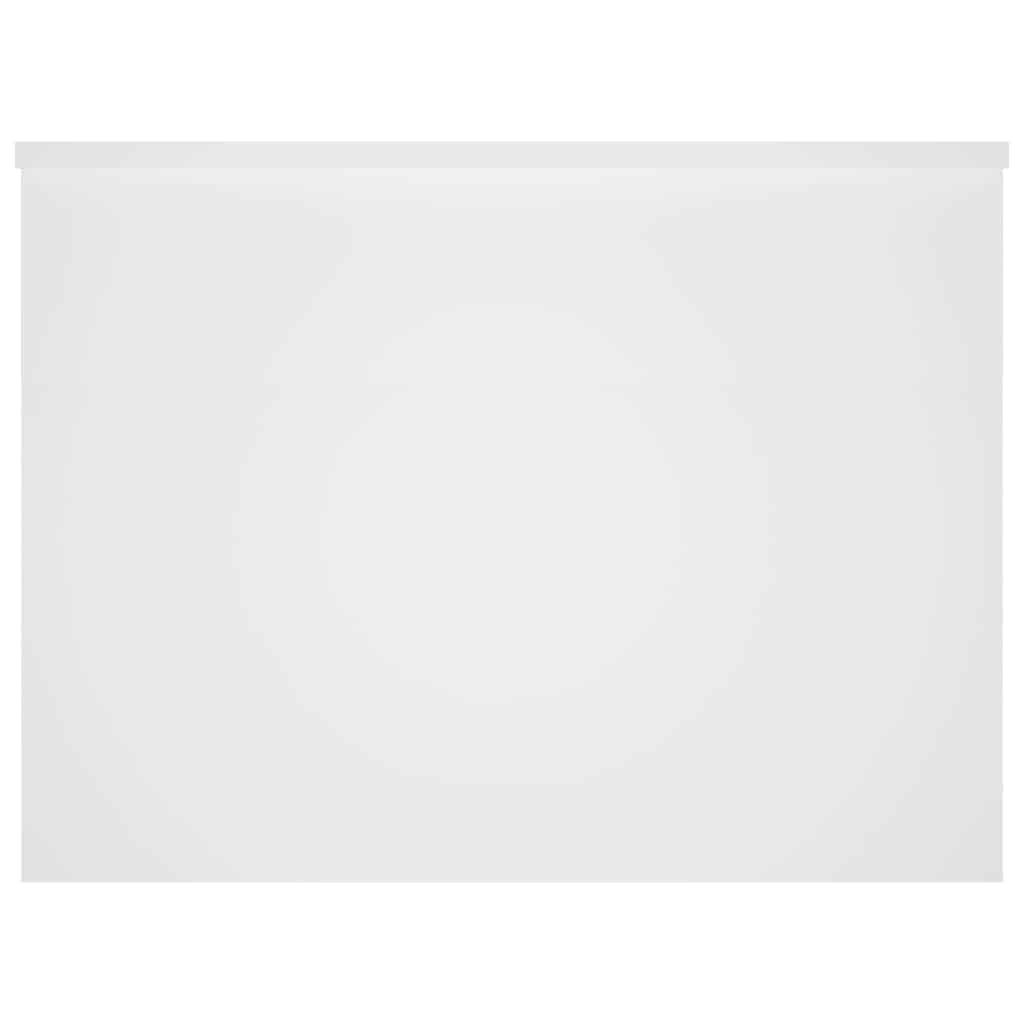 Tavolino da Salotto Bianco 80x55,5x41,5 cm in Legno Multistrato