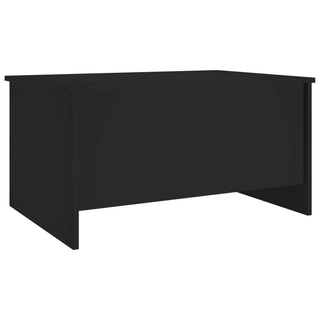 Tavolino da Salotto Nero 80x55,5x41,5 cm in Legno Multistrato | homemem39