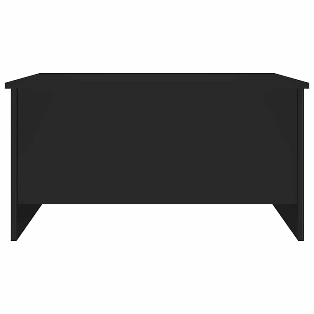 Tavolino da Salotto Nero 80x55,5x41,5 cm in Legno Multistrato