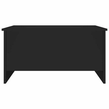Tavolino da Salotto Nero 80x55,5x41,5 cm in Legno Multistrato