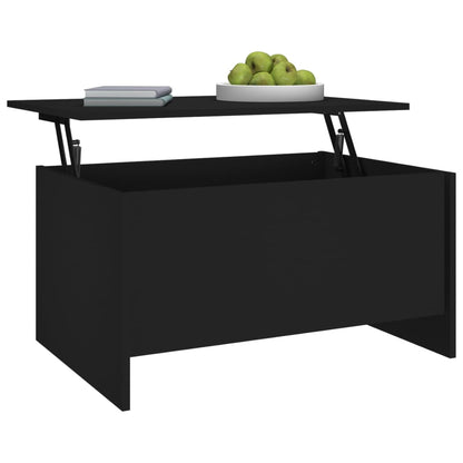 Tavolino da Salotto Nero 80x55,5x41,5 cm in Legno Multistrato | homemem39