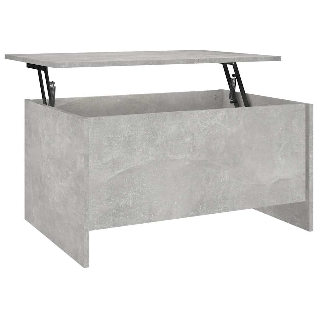 Tavolino Grigio Cemento 80x55,5x41,5 cm in Legno Multistrato