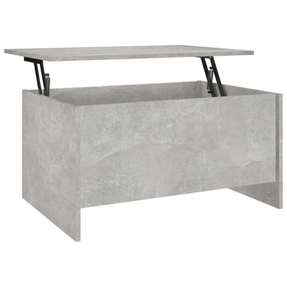 Tavolino Grigio Cemento 80x55,5x41,5 cm in Legno Multistrato