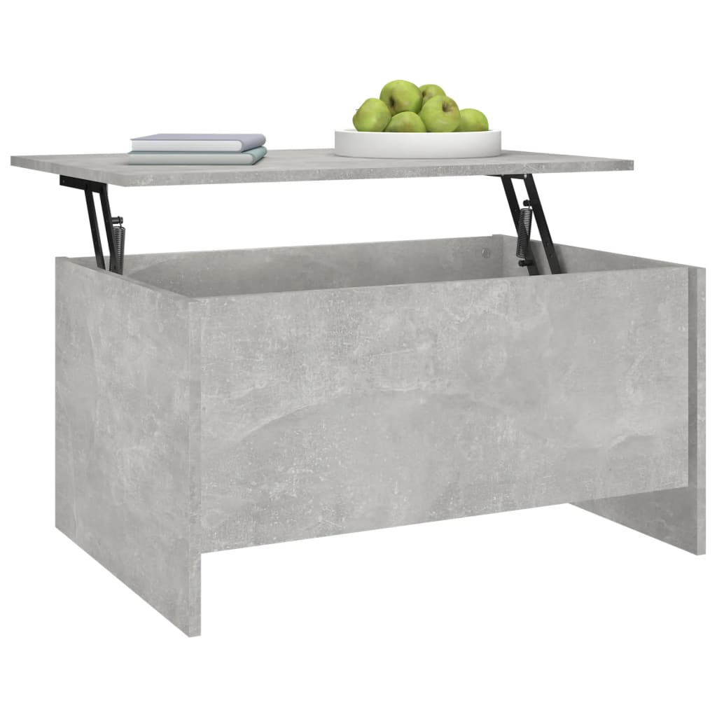 Tavolino Grigio Cemento 80x55,5x41,5 cm in Legno Multistrato | homemem39