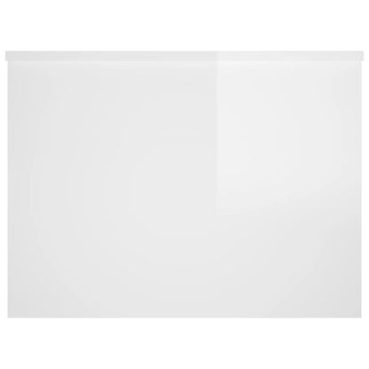 Tavolino Salotto Bianco Lucido 80x55,5x41,5cm Legno Multistrato