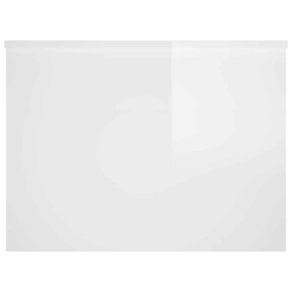 Tavolino Salotto Bianco Lucido 80x55,5x41,5cm Legno Multistrato
