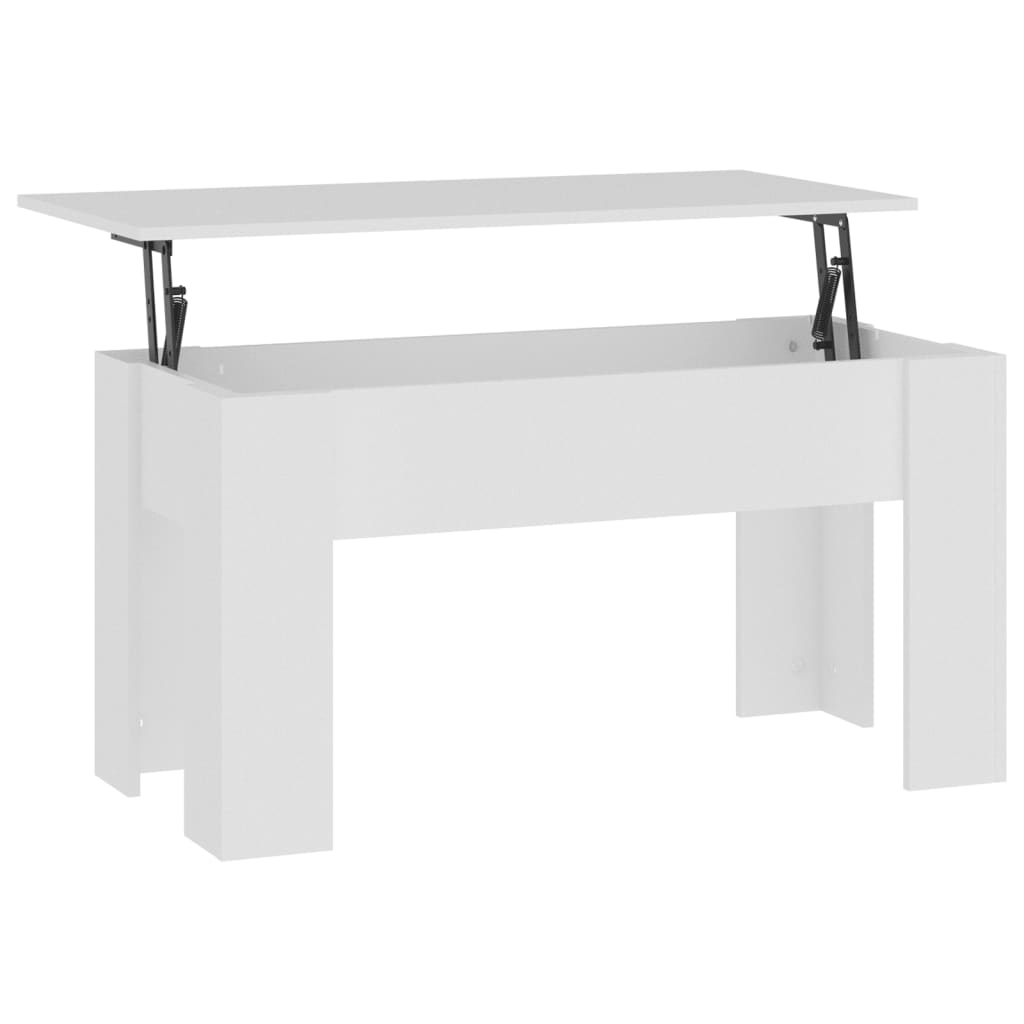 Tavolino da Salotto Bianco 101x49x52 cm in Legno Multistrato | homemem39