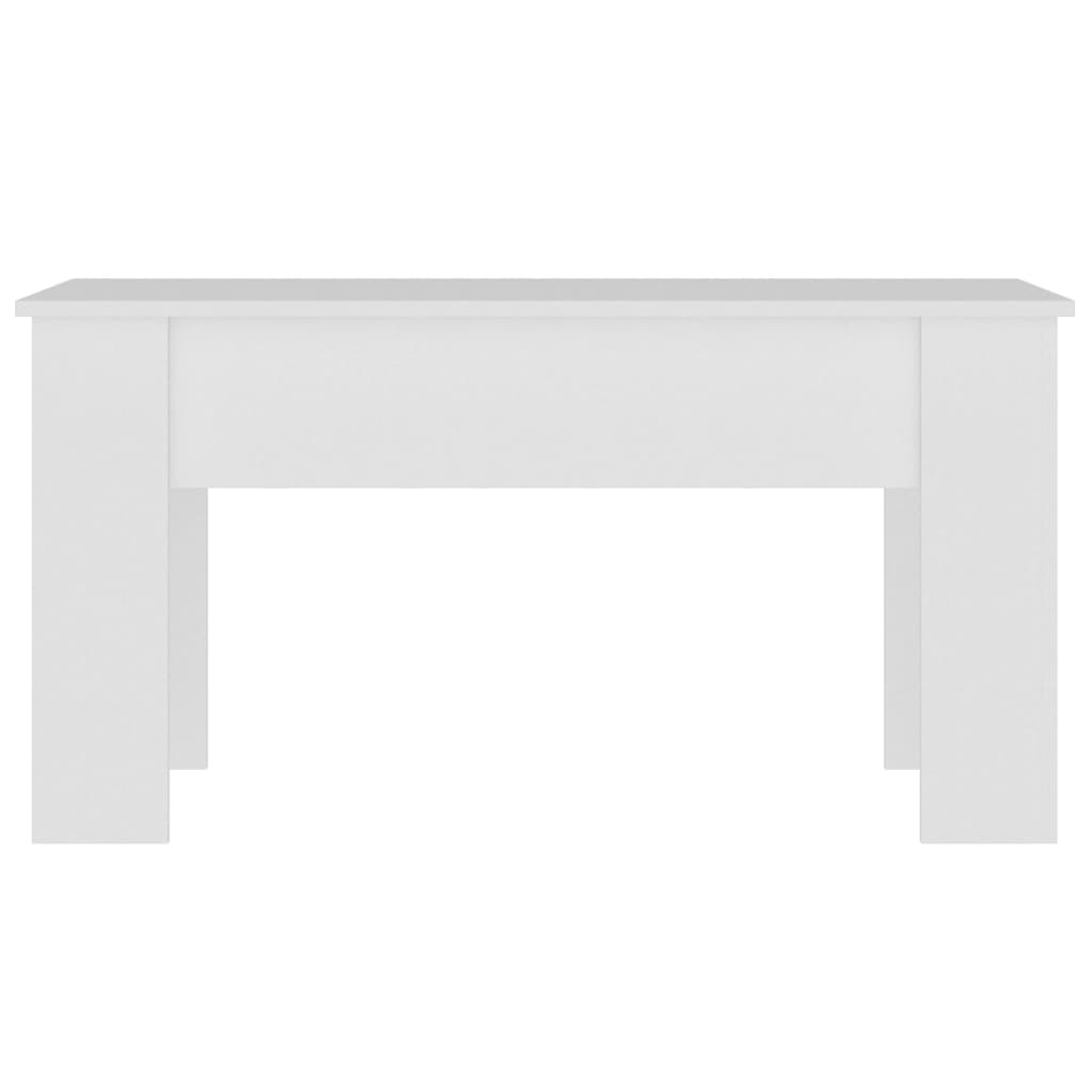 Tavolino da Salotto Bianco 101x49x52 cm in Legno Multistrato
