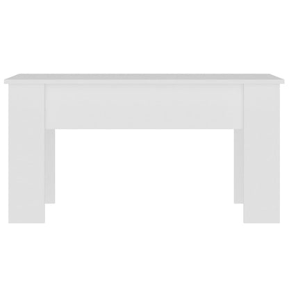 Tavolino da Salotto Bianco 101x49x52 cm in Legno Multistrato