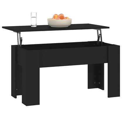 Tavolino da Salotto Nero 101x49x52 cm in Legno Multistrato