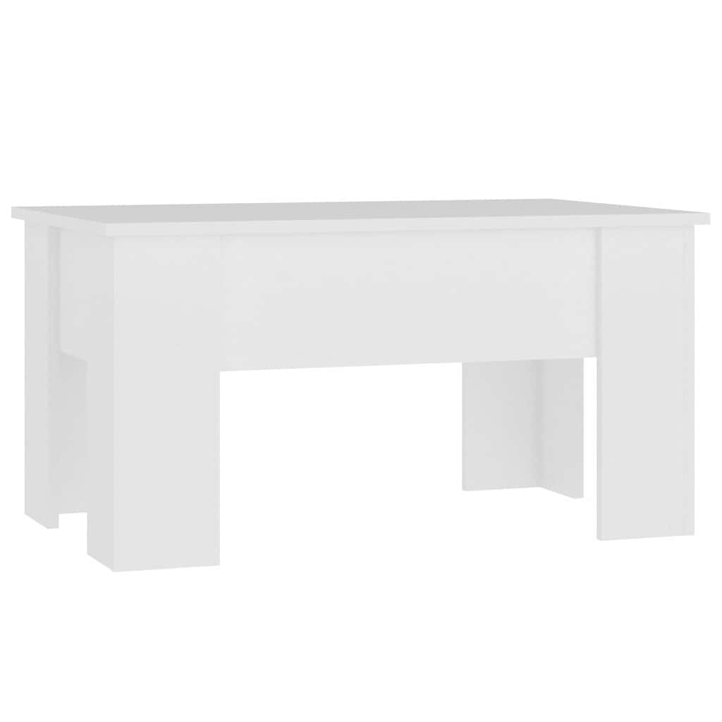 Tavolino da Salotto Bianco 79x49x41 cm in Legno Multistrato