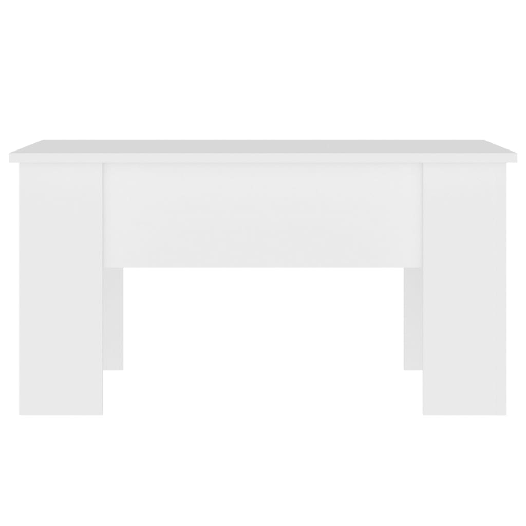 Tavolino da Salotto Bianco 79x49x41 cm in Legno Multistrato | homemem39