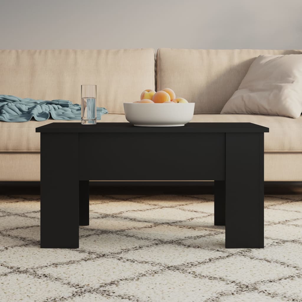 Tavolino da Salotto Nero 79x49x41 cm in Legno Multistrato | homemem39