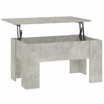 Tavolino da Salotto Grigio Cemento 79x49x41cm Legno Multistrato