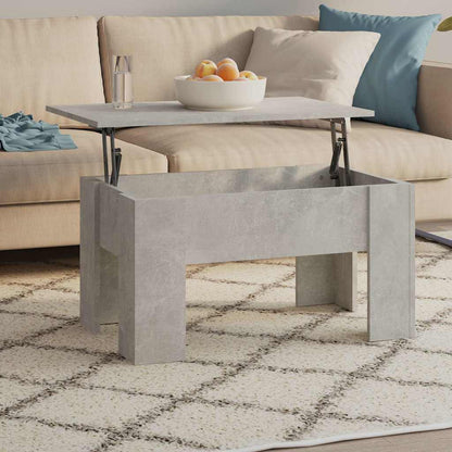 Tavolino da Salotto Grigio Cemento 79x49x41cm Legno Multistrato