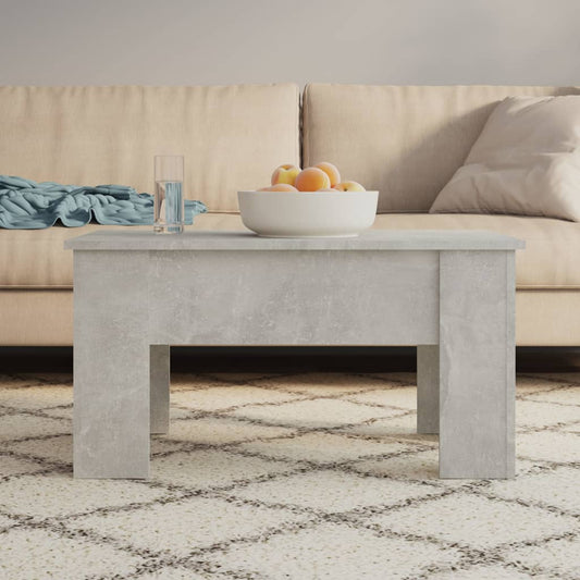 Tavolino da Salotto Grigio Cemento 79x49x41cm Legno Multistrato | homemem39