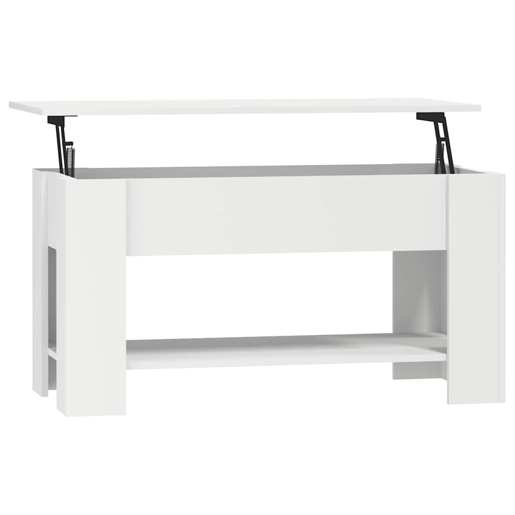 Tavolino da Salotto Bianco 101x49x52 cm in Legno Multistrato | homemem39