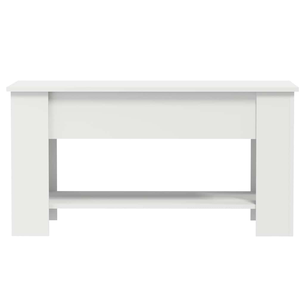 Tavolino da Salotto Bianco 101x49x52 cm in Legno Multistrato | homemem39