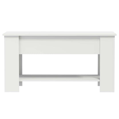 Tavolino da Salotto Bianco 101x49x52 cm in Legno Multistrato | homemem39