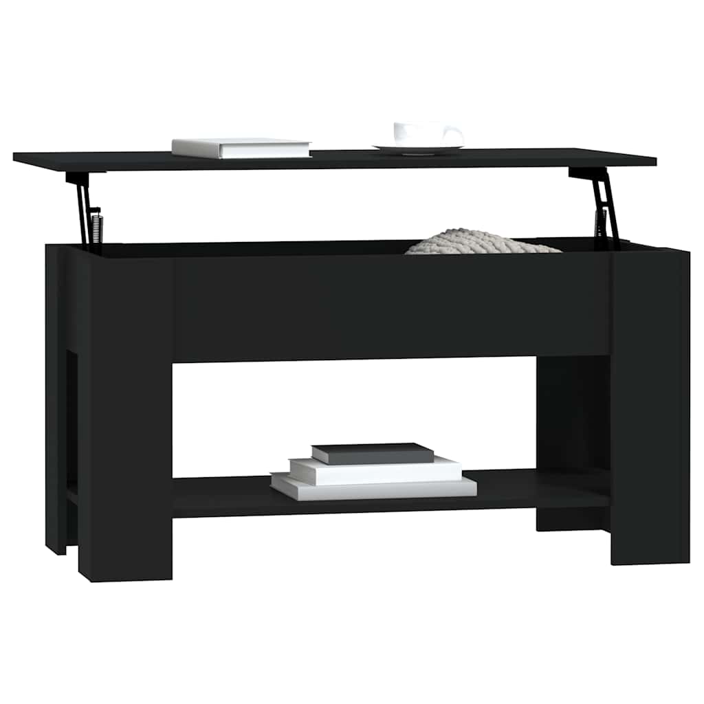Tavolino da Salotto Nero 101x49x52 cm in Legno Multistrato | homemem39