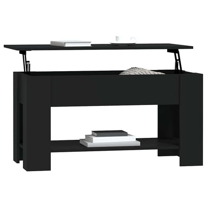 Tavolino da Salotto Nero 101x49x52 cm in Legno Multistrato | homemem39