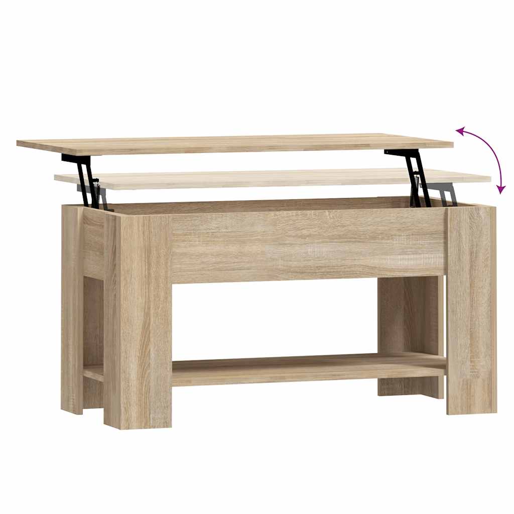 Tavolino da Salotto Rovere Sonoma 101x49x52cm Legno Multistrato | homemem39