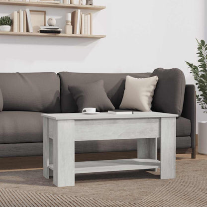 Tavolino Salotto Grigio Cemento 101x49x52 cm Legno Multistrato | homemem39