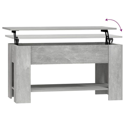 Tavolino Salotto Grigio Cemento 101x49x52 cm Legno Multistrato | homemem39