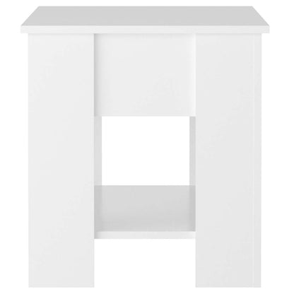 Tavolino Salotto Bianco Lucido 101x49x52 cm Legno Multistrato | homemem39