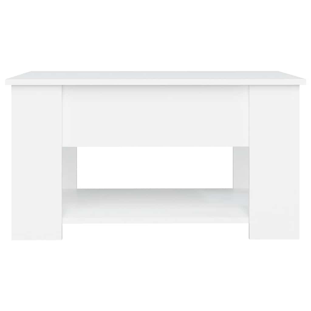 Tavolino da Salotto Bianco 79x49x41 cm in Legno Multistrato | homemem39