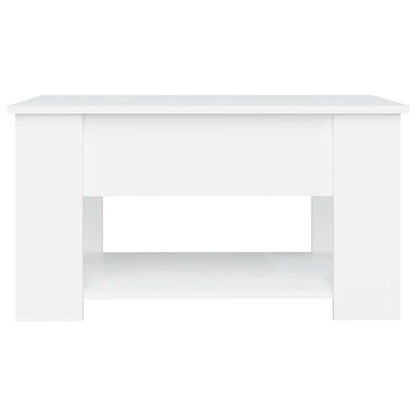 Tavolino da Salotto Bianco 79x49x41 cm in Legno Multistrato | homemem39