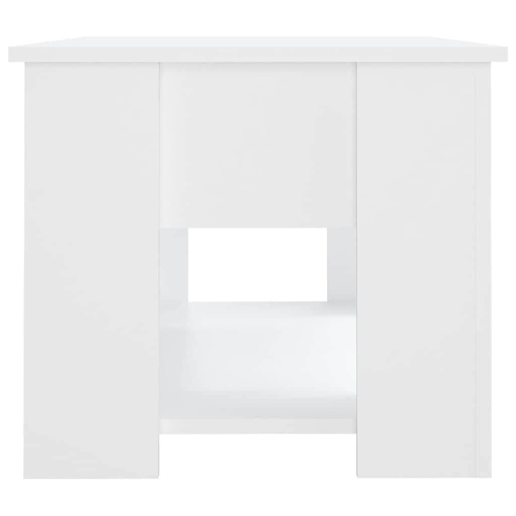 Tavolino da Salotto Bianco 79x49x41 cm in Legno Multistrato | homemem39