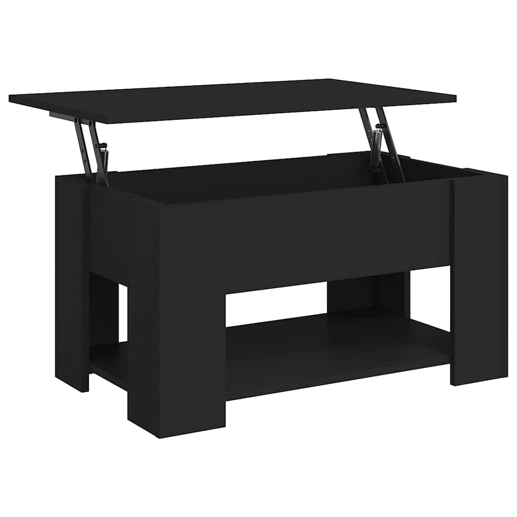 Tavolino da Salotto Nero 79x49x41 cm in Legno Multistrato | homemem39