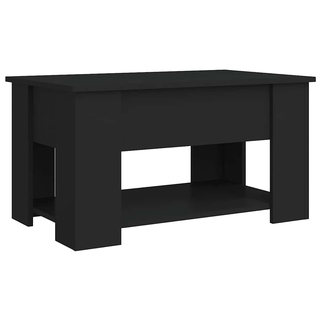 Tavolino da Salotto Nero 79x49x41 cm in Legno Multistrato | homemem39
